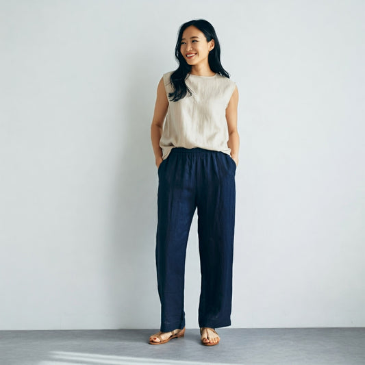 Behold Beige Linen Tank Top Cotton blend (Copy)
